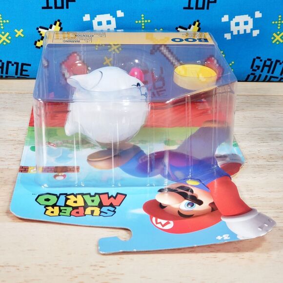 Jakks Pacific Super Mario Boo 4" w/ Gold Coin Nintendo Collectible Figure New - Picture 8 of 10